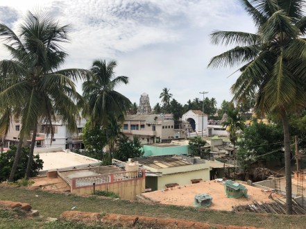 Looking into the village inside the fort.JPG