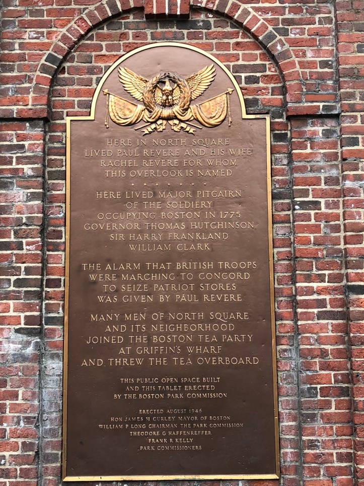 Plaque in North Sqaure near Paul Revere House1