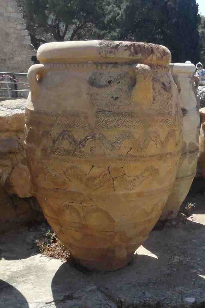 Pithos, storage vessel from Knossos palace in Iraklion, Greece