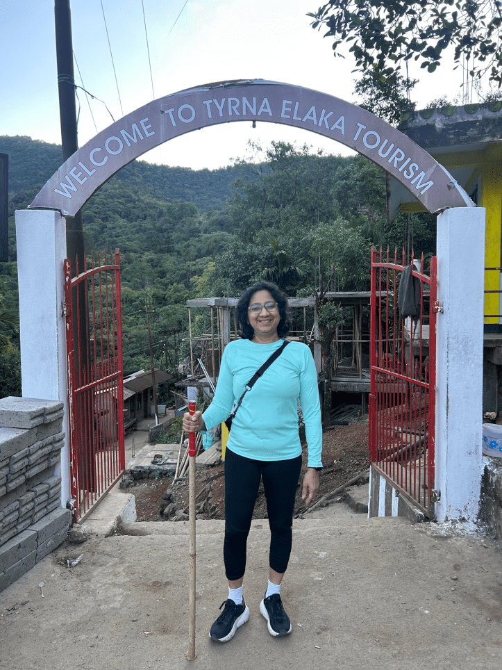Nongriat Trek use a bamboo stick