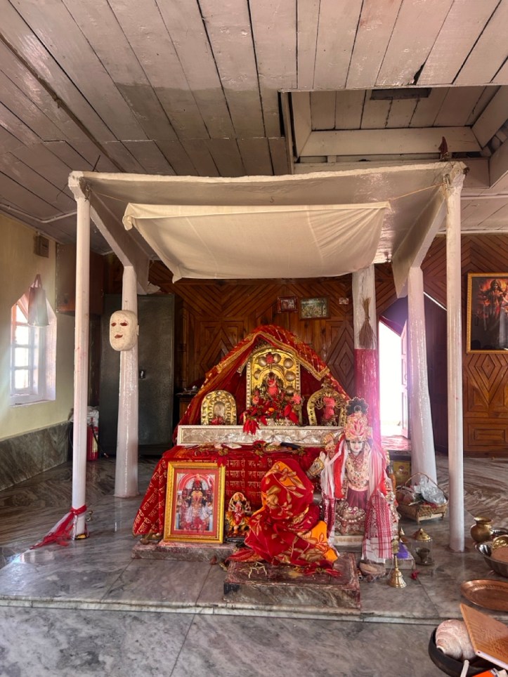 The main shrine of the Durga Temple in Nartiang Meghalaya