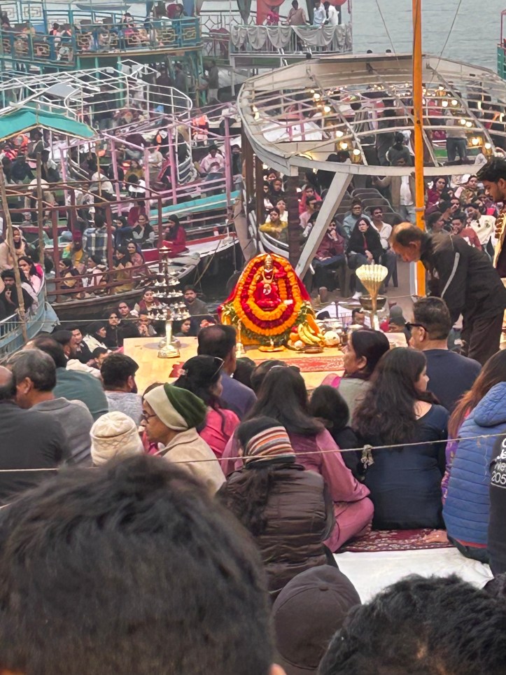 Evening Arathi at Dashashwamedha Ghat in Varanasi