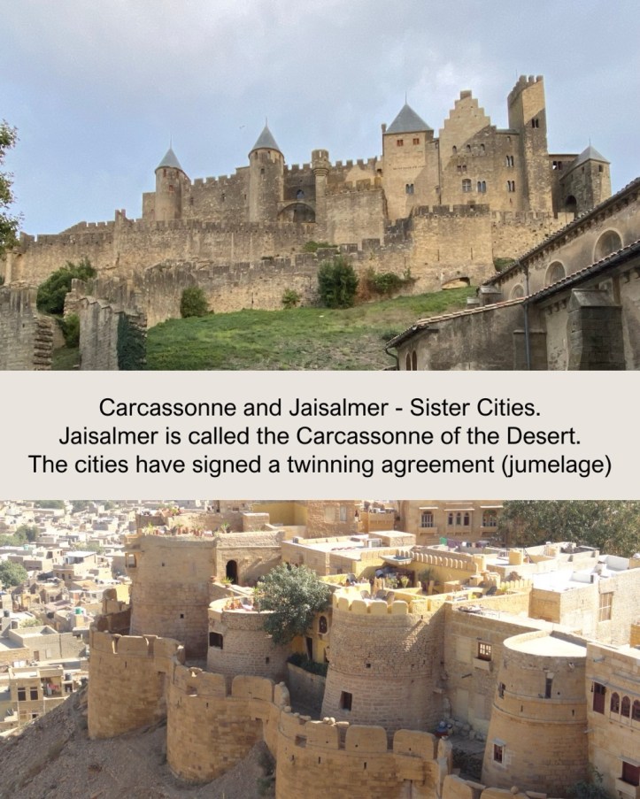 Carcassonne and Jaisalmer are twin cities