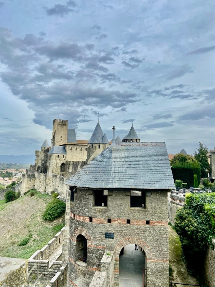 le-Duc used slate roof instead of the typical Languedoc clay tiles that received severe backlash from purists